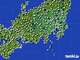 関東・甲信地方のアメダス実況(風向・風速)(2020年05月19日)