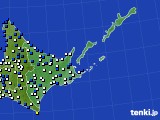 道東のアメダス実況(風向・風速)(2020年05月19日)