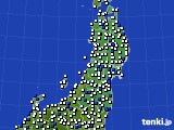 東北地方のアメダス実況(風向・風速)(2020年05月24日)