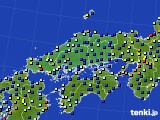 中国地方のアメダス実況(日照時間)(2020年05月25日)