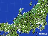 2020年05月25日の北陸地方のアメダス(風向・風速)