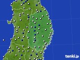 岩手県のアメダス実況(風向・風速)(2020年05月25日)