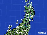 東北地方のアメダス実況(風向・風速)(2020年05月28日)