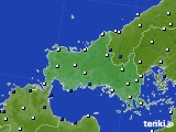 2020年05月31日の山口県のアメダス(風向・風速)