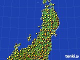 東北地方のアメダス実況(気温)(2020年06月02日)