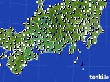 2020年06月06日の東海地方のアメダス(風向・風速)