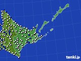 2020年06月07日の道東のアメダス(風向・風速)