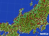 北陸地方のアメダス実況(気温)(2020年06月09日)