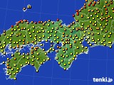 2020年06月10日の近畿地方のアメダス(気温)
