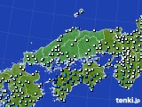 中国地方のアメダス実況(降水量)(2020年06月11日)