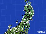 東北地方のアメダス実況(風向・風速)(2020年06月11日)