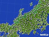 北陸地方のアメダス実況(風向・風速)(2020年06月11日)