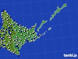 道東のアメダス実況(風向・風速)(2020年06月13日)
