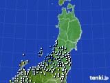 東北地方のアメダス実況(降水量)(2020年06月14日)