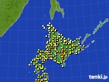 北海道地方のアメダス実況(気温)(2020年06月14日)