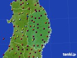 岩手県のアメダス実況(日照時間)(2020年06月15日)