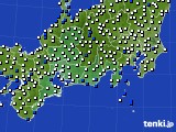 東海地方のアメダス実況(風向・風速)(2020年06月15日)