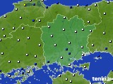 岡山県のアメダス実況(風向・風速)(2020年06月15日)