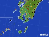 鹿児島県のアメダス実況(気温)(2020年06月16日)