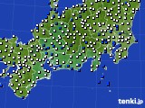 東海地方のアメダス実況(風向・風速)(2020年06月16日)