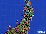 東北地方のアメダス実況(日照時間)(2020年06月17日)
