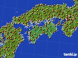 四国地方のアメダス実況(気温)(2020年06月17日)