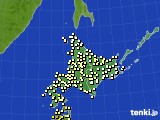 2020年06月18日の北海道地方のアメダス(気温)
