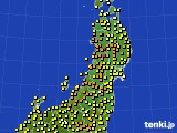 東北地方のアメダス実況(気温)(2020年06月18日)