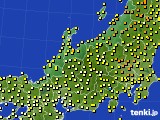 北陸地方のアメダス実況(気温)(2020年06月18日)