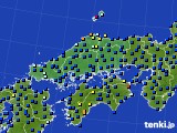 中国地方のアメダス実況(日照時間)(2020年06月19日)