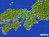 近畿地方のアメダス実況(気温)(2020年06月20日)