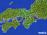 2020年06月20日の近畿地方のアメダス(気温)