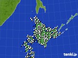 2020年06月20日の北海道地方のアメダス(風向・風速)