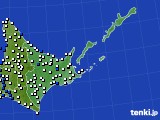 道東のアメダス実況(風向・風速)(2020年06月20日)