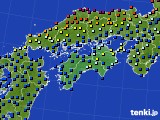 四国地方のアメダス実況(日照時間)(2020年06月21日)