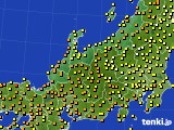 北陸地方のアメダス実況(気温)(2020年06月21日)