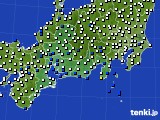 東海地方のアメダス実況(風向・風速)(2020年06月21日)
