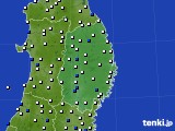 岩手県のアメダス実況(風向・風速)(2020年06月21日)