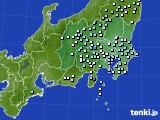 関東・甲信地方のアメダス実況(降水量)(2020年06月22日)