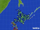 2020年06月22日の北海道地方のアメダス(日照時間)