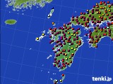 九州地方のアメダス実況(日照時間)(2020年06月24日)