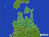 青森県のアメダス実況(日照時間)(2020年06月24日)