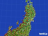 東北地方のアメダス実況(気温)(2020年06月24日)