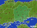 岡山県のアメダス実況(気温)(2020年06月24日)