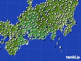 東海地方のアメダス実況(風向・風速)(2020年06月24日)