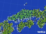 中国地方のアメダス実況(日照時間)(2020年06月25日)