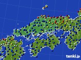 中国地方のアメダス実況(日照時間)(2020年06月27日)