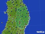 岩手県のアメダス実況(日照時間)(2020年06月28日)