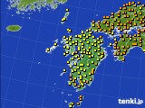 九州地方のアメダス実況(気温)(2020年06月29日)
