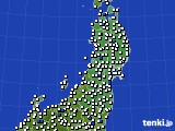 2020年06月29日の東北地方のアメダス(風向・風速)